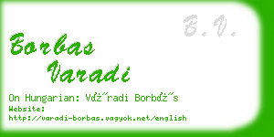 borbas varadi business card
